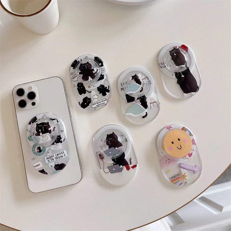 Girly ขาตั้งโทรศัพท์มือถือ แบบแม่เหล็ก น่ารัก สําหรับ iPhone 15 14 13 Pad Magsafe Smart Tok