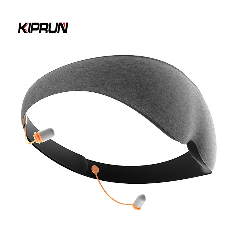 Kiprun หน้ากากปิดตานอนหลับ พร้อมที่อุดหู 3D ปิดตา สบาย ระบายอากาศ นุ่ม ปิดกั้นแสง หน้ากากนอน พร้อมตีนตุ๊กแก ปรับได้ สําหรับผู้หญิง ผู้ชาย