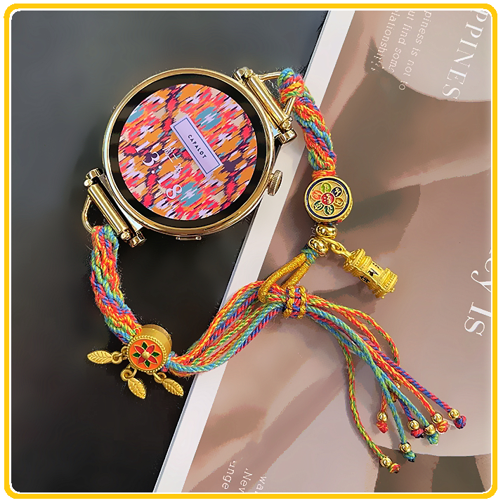 Braided Rope Ethnic Style Tassels Watch Strap สาย huawei watch gt4 Strap GT2 pro GT2E GT2 GT3 GT3 Pr