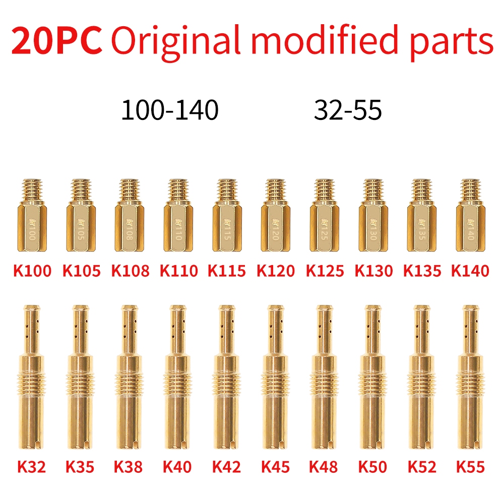 นมหนูเคเหลี่ยม ตัว หัวใจ ฝาดำ นมหนูเอ็นโปรรถจักรยานยนต์หัวฉีด jets 20 pcs/40 pcs series lot คาร์บูเร