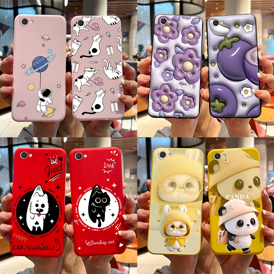 เคสโทรศัพท์มือถือ ซิลิโคนนิ่ม TPU ลายกระต่ายแพนด้าน่ารัก สําหรับ Vivo V5 Plus Vivo 1611 V5+ V5Plus