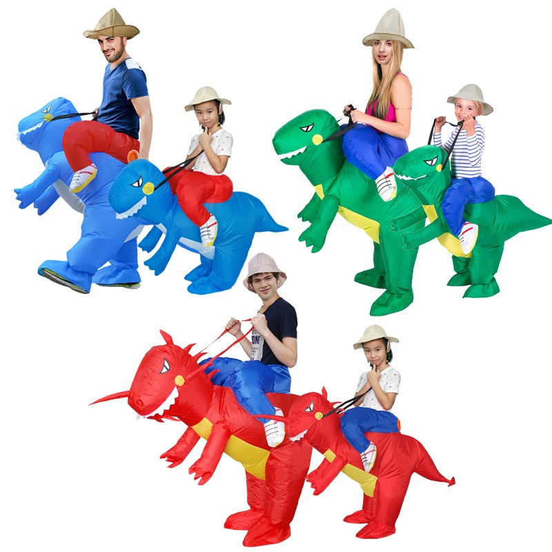 ชุด T-Rex ไดโนเสาร์เป่าลมสําหรับผู้ใหญ่และวัยรุ่นชุดเล่นคอสเพลย์ฮาโลวีน