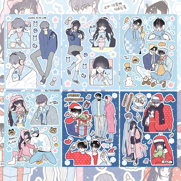 ชุดสติกเกอร์น่ารัก ฟรีแหนบ สติกเกอร์เลเซอร์ ลายการ์ตูนน่ารัก สําหรับเด็ก DIY เครื่องเขียนตกแต่ง