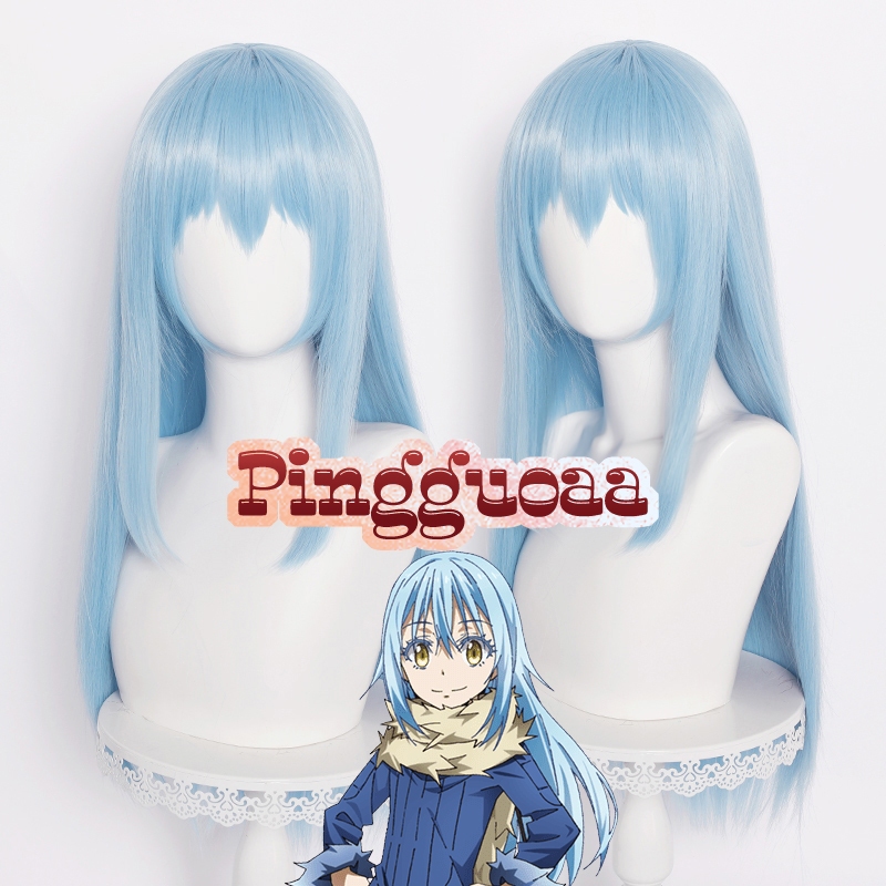 That Time I Got Reincarnated as a Slime Rimuru Tempest Cosplay Wig 70cm Light Blue Heat Resistant Fi