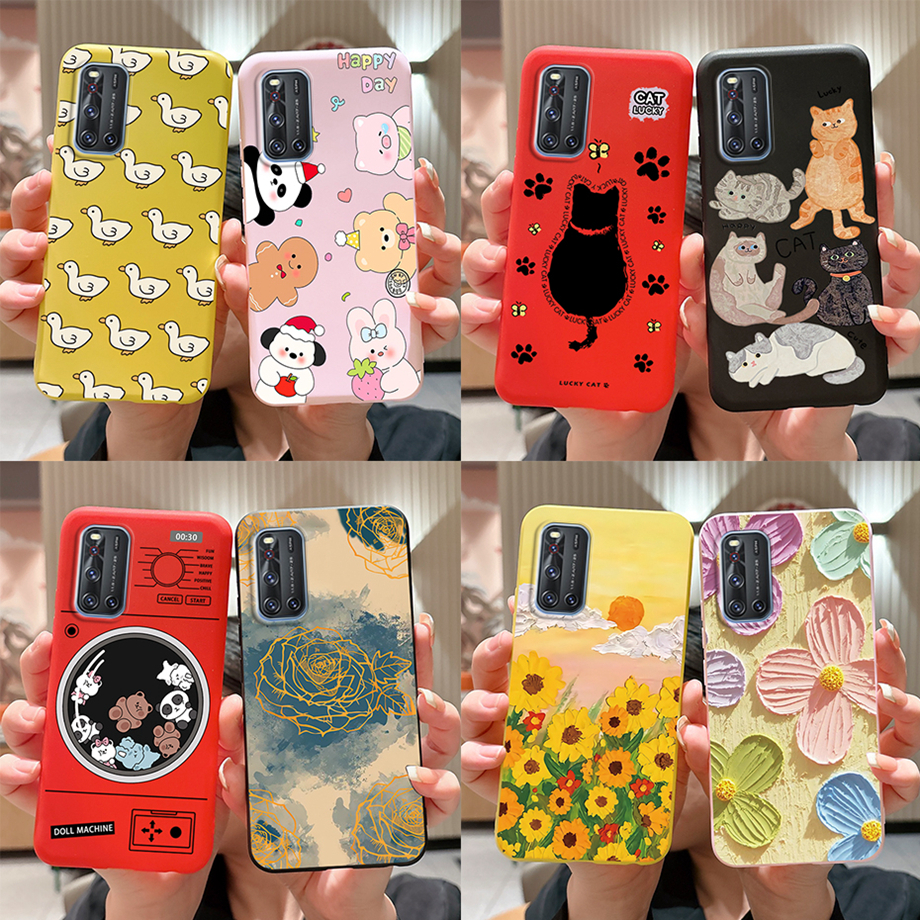 เคส Vivo V19 รูปแบบที่มีสีสัน ซิลิโคนนิ่ม กันกระแทก เคสด้าน สําหรับ Vivo V19