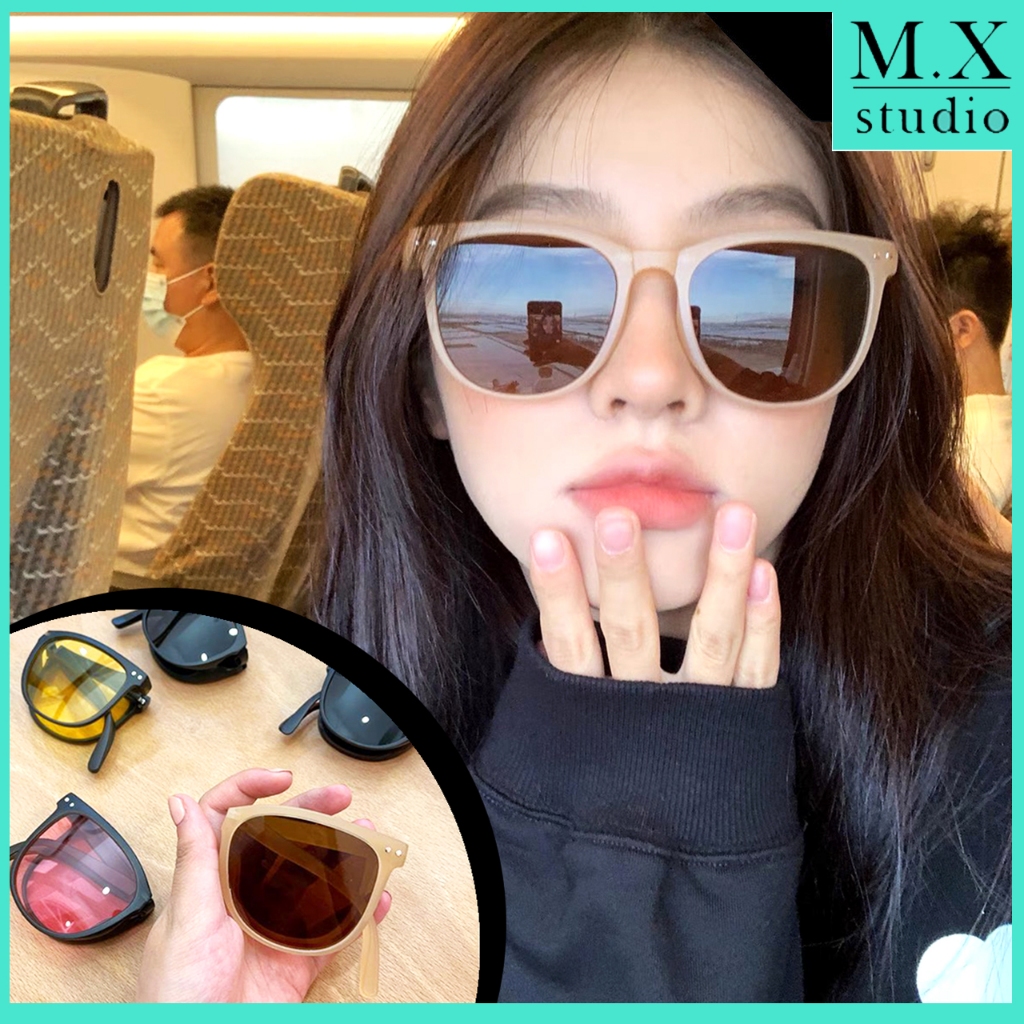 【ท้องถิ่นไทย】COD❤️แว่นกันแดดแบบพับได้ แฟชั่นเกาหลี แว่นตาแฟชั่น แว่นตากันแดด MX STUDIO EDEN