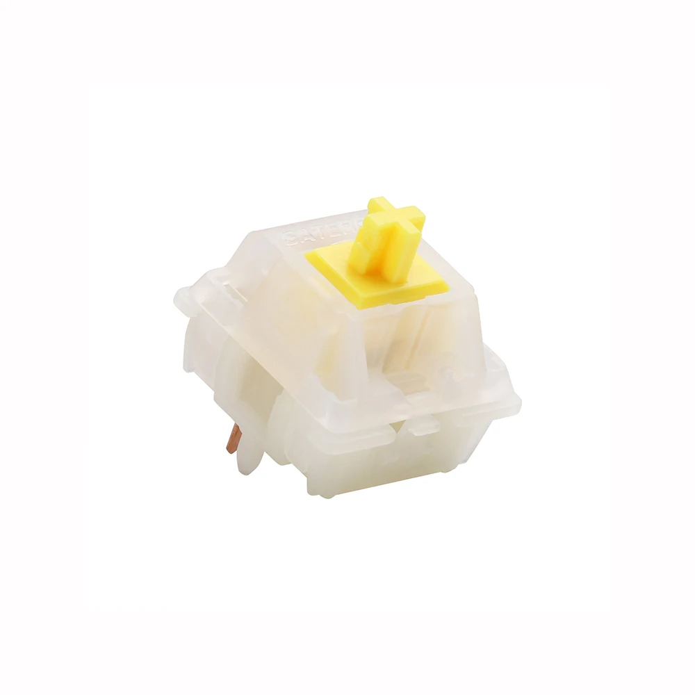 Gateron Milky Yellow Switch 50g Lubed 5Pin - สําหรับคีย์บอร์ดแบบกลไกสําหรับเล่นเกม DIY แบบกําหนดเอง