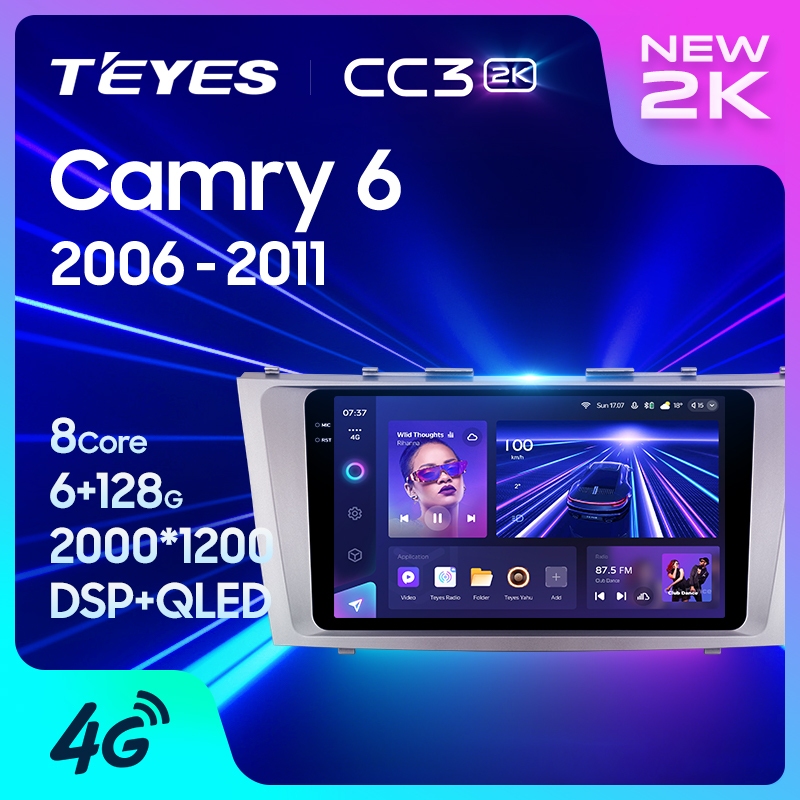 Teyes CC3 2K เครื่องเล่นวิดีโอ GPS แอนดรอยด์ 10 No 2din 6 XV 40 50 2006-2011 สําหรับรถยนต์ Toyota Camry