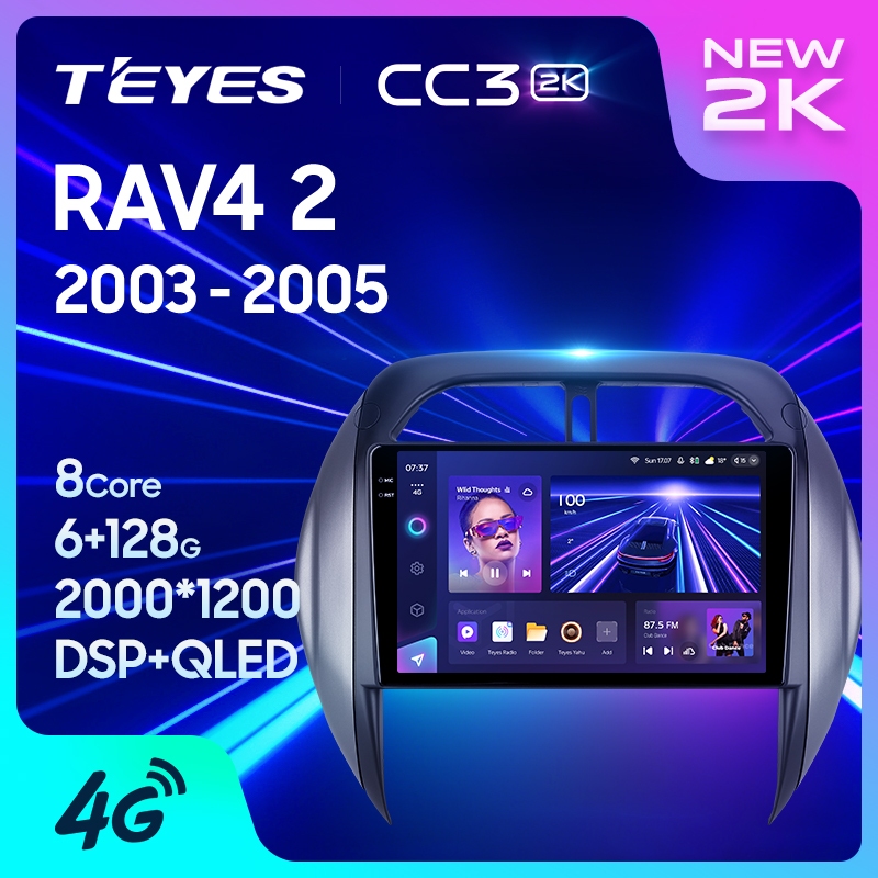 Teyes เครื่องเล่นมัลติมีเดีย วิทยุรถยนต์ CC3L CC3 2K สําหรับ Toyota RAV4 2 CA20 CA20W XA20 2003-2005 GPS Android 10 No 2din 2 din
