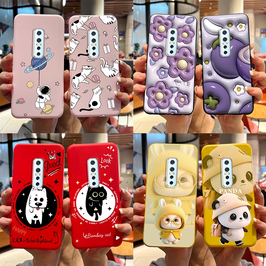 เคสโทรศัพท์มือถือ ซิลิโคนนิ่ม TPU ผิวด้าน พิมพ์ลายน่ารัก สําหรับ VIVO V17 Pro V17Pro V17Pro 1909 1910