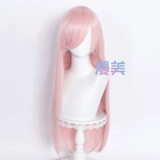 【Manmei】80cm Long Universal Cosplay Wig Bangs Straight Multicolor Modeling Practice Hand Wigs Heat Resistant Synthetic Hair