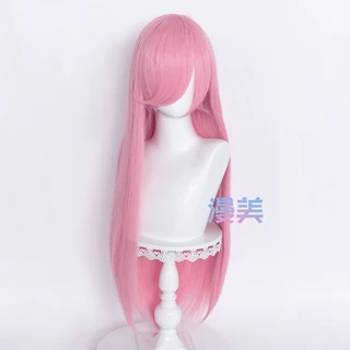 【Manmei】80cm Long Universal Cosplay Wig Bangs Straight Multicolor Modeling Practice Hand Wigs Heat Resistant Synthetic Hair