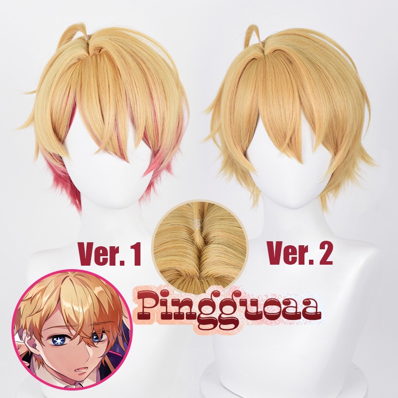 Anime Oshi No Ko Hoshino Aquamarine Cosplay Wig 32cm Short Golden Hair Heat Resistant Synthetic Wigs