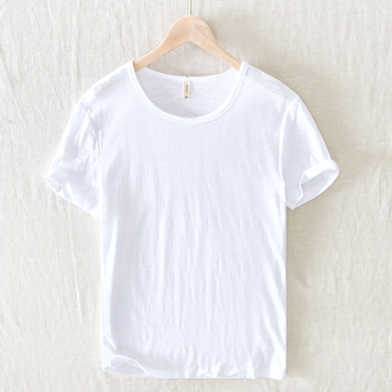 ใหม่ เสื้อยืดลําลอง ผ้าฝ้าย แขนสั้น คอกลม ใส่สบาย แฟชั่นสําหรับผู้ชาย 11 สี