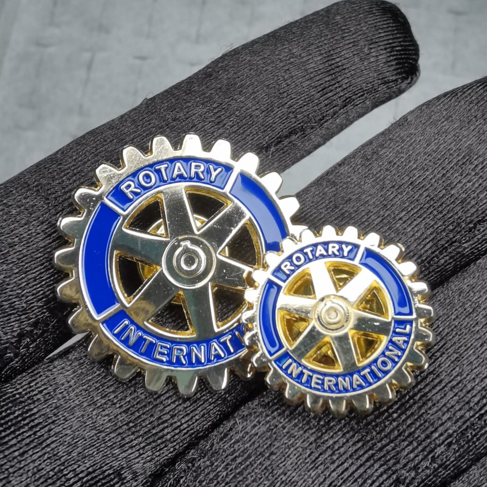 อุปกรณ์เสริมแฟชั่น หมุดติดปกเสื้อ ROTARY ขนาด 0.78 นิ้ว และ 1.18 นิ้ว