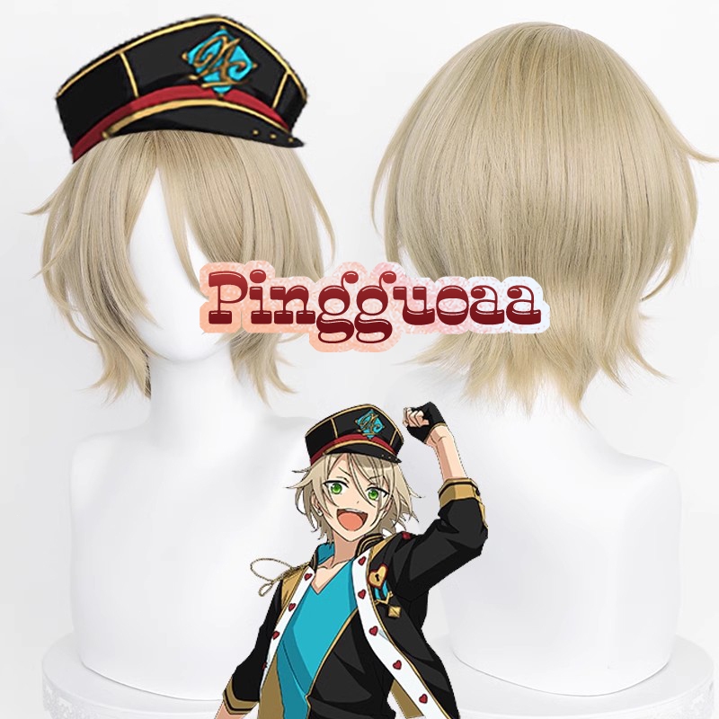ES Ensemble Stars Shiratori Aira Cosplay Wig 35cm Short Hair Heat Resistant Synthetic Wigs
