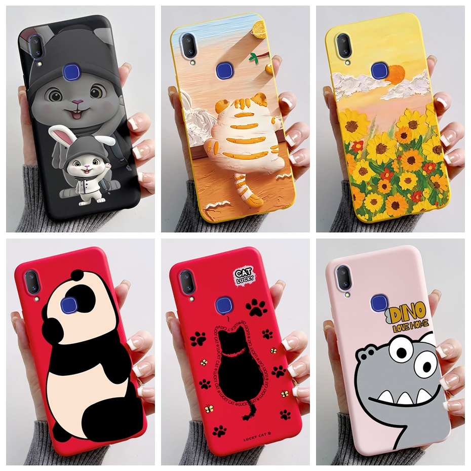 เคสซิลิโคนนิ่ม เนื้อแมตต์ ลายการ์ตูน สําหรับ Vivo V11i V11 Vivo V11 Pro 1806 1804 1814