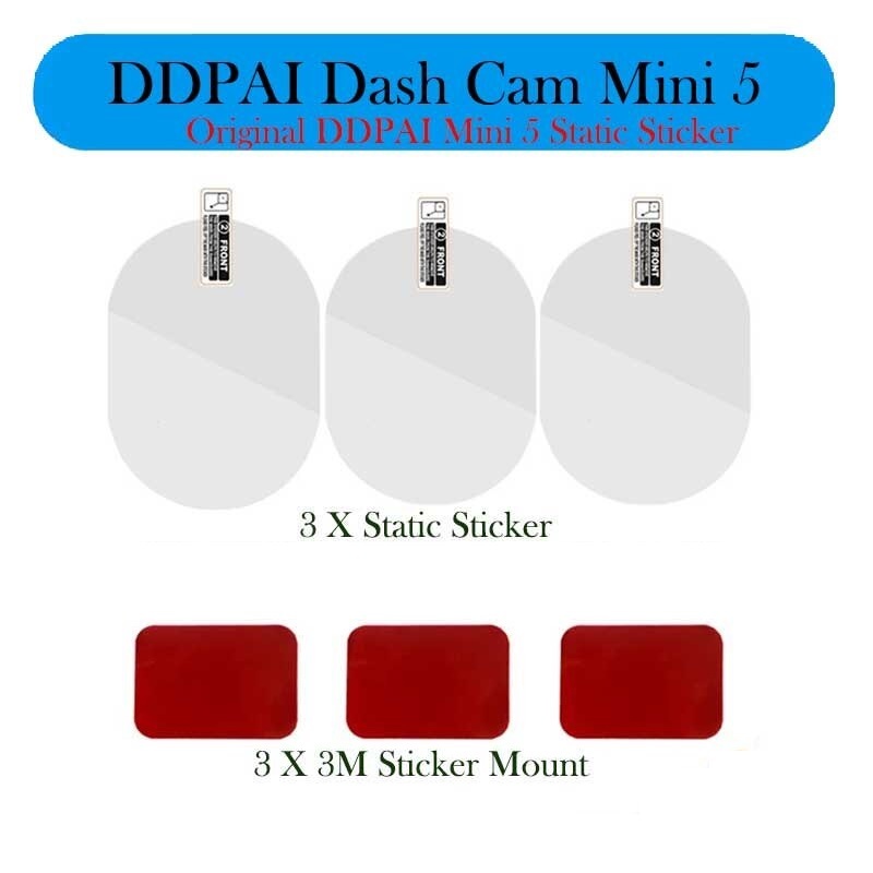 ฟิล์มสติกเกอร์ 3M 3 ชิ้น และที่จับฟิล์ม 3M และคงที่ สําหรับ DDPAI Dash Cam Mini 5 DVR 3M