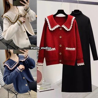 🔥เสื้อกันหนาวคาร์ดิแกน ผ้าถัก สไตล์เกาหลี ญี่ปุ่น สําหรับผู้…