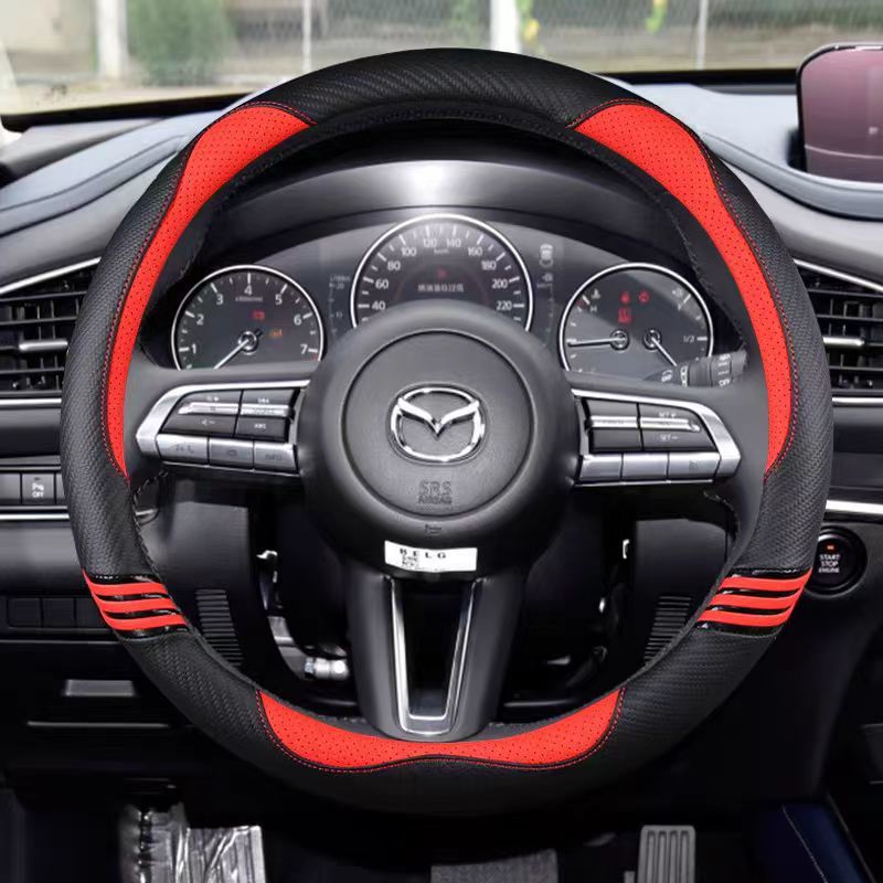 ปลอกหนัง PU หุ้มพวงมาลัยรถยนต์ อุปกรณ์เสริม สําหรับ Mazda CX-30 CX30 CX-50 2019-2020 Mazda 3 Axela 2019-2024