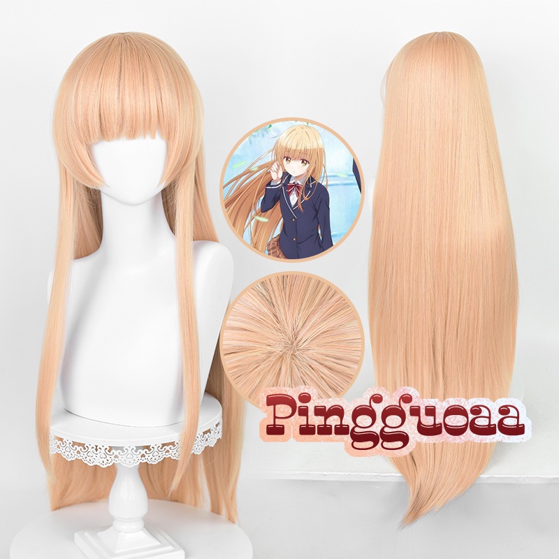 Anime Angel Next Door Spoils Me Rotten Shiina Mahiru Cosplay Wig 80/100cm Long Heat Resistant Synthetic Wigs