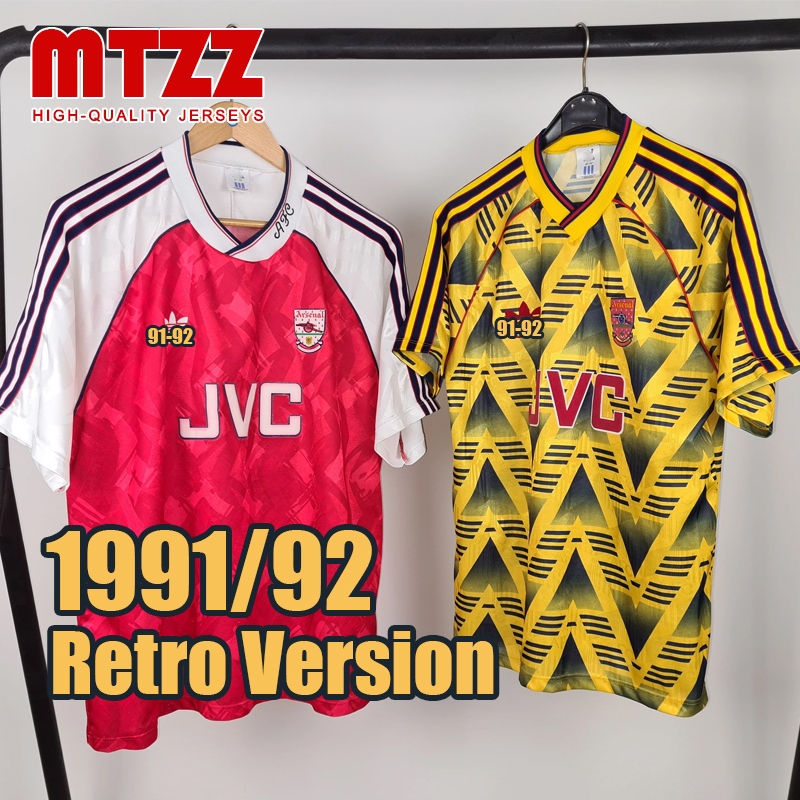 เสื้อกีฬาแขนสั้น ลายทีมชาติฟุตบอล Arsenal 1991 1992 MTZZ 91-92 ชุดเหย้า สําหรับผู้ชาย