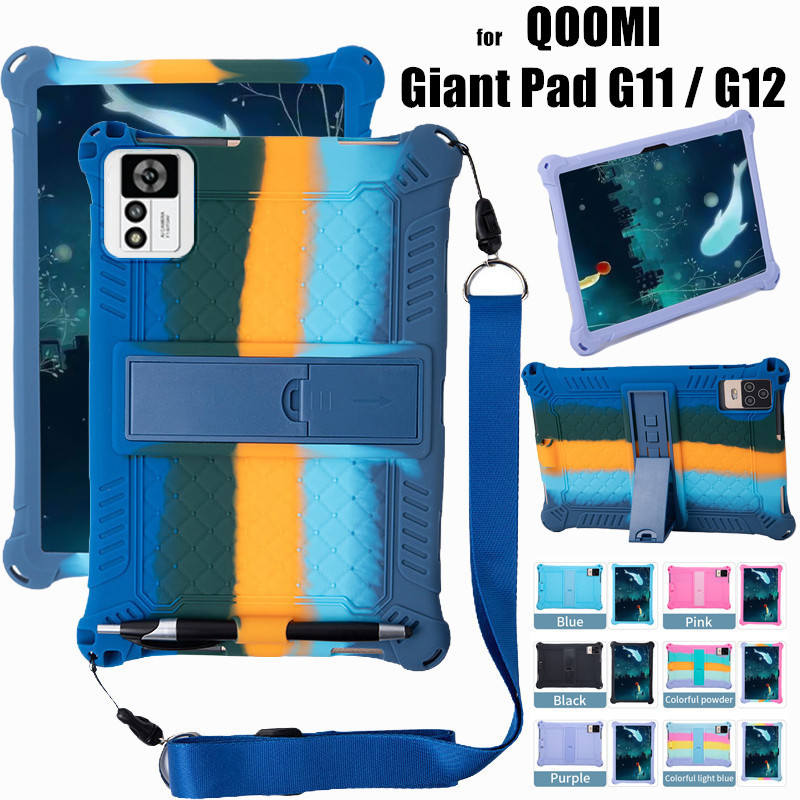 for QOOMI  Giant Pad G11 10.1" Tablet Case Soft Shockproof Solid Color Back Stand Cover Protective S