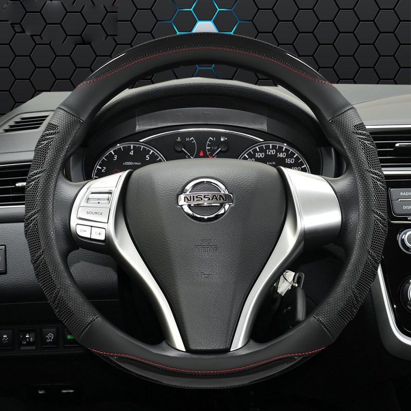 ปลอกหนังหุ้มพวงมาลัยรถยนต์ อุปกรณ์เสริม สําหรับ Nissan Teana Altima 2013-2016 X-Trail QASHQAI Rogue 2014-2016 Sentra Tiida Auto
