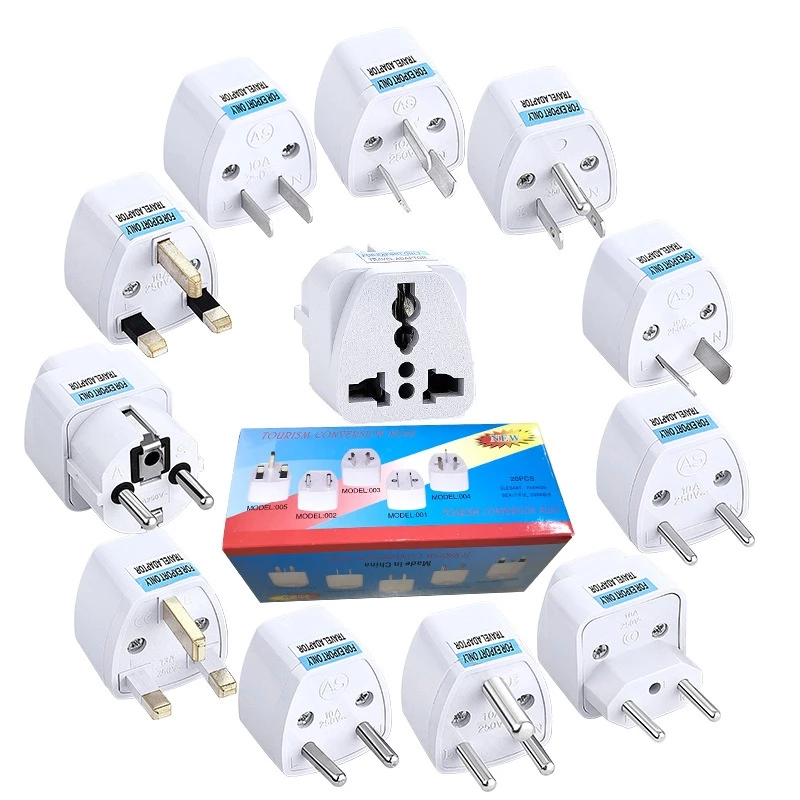 Uk/eu/us/de/aus/za ปลั ๊ กแปลงปลั ๊ กอะแดปเตอร ์ สําหรับเดินทาง Universal Multi-Country Converter ปลั ๊ กไฟ