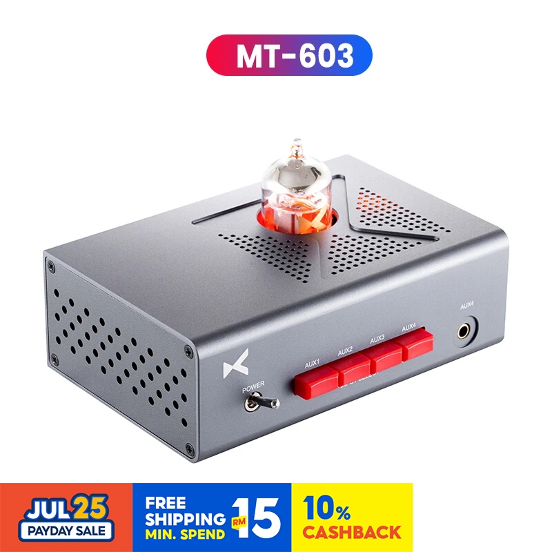 ⭐⭐⭐Xduoo MT-603 12AU7 พรีแอมป์หลอด พร้อมอินพุตเสียงหลายช่อง MT603