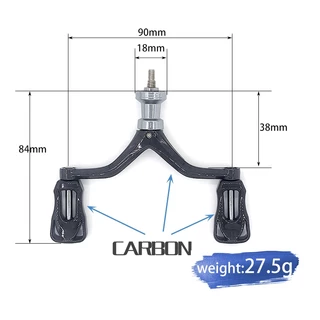 รอกหมุนเปลี่ยน Dual-grip Handle Carbon เสริมแขนล้อตกปลา DIY ดัดแปลงตกปลาสําหรับ KASTKING Reel