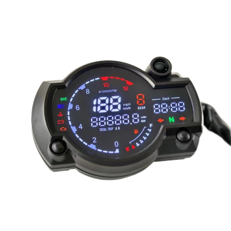 เครื่องวัดความเร็วดิจิทัล LED RX2N ATV LCD พร้อมเซนเซอร์วัดรอบเครื่องยนต์ 15000rpm สําหรับ Yamaha Honda 50cc-200cc