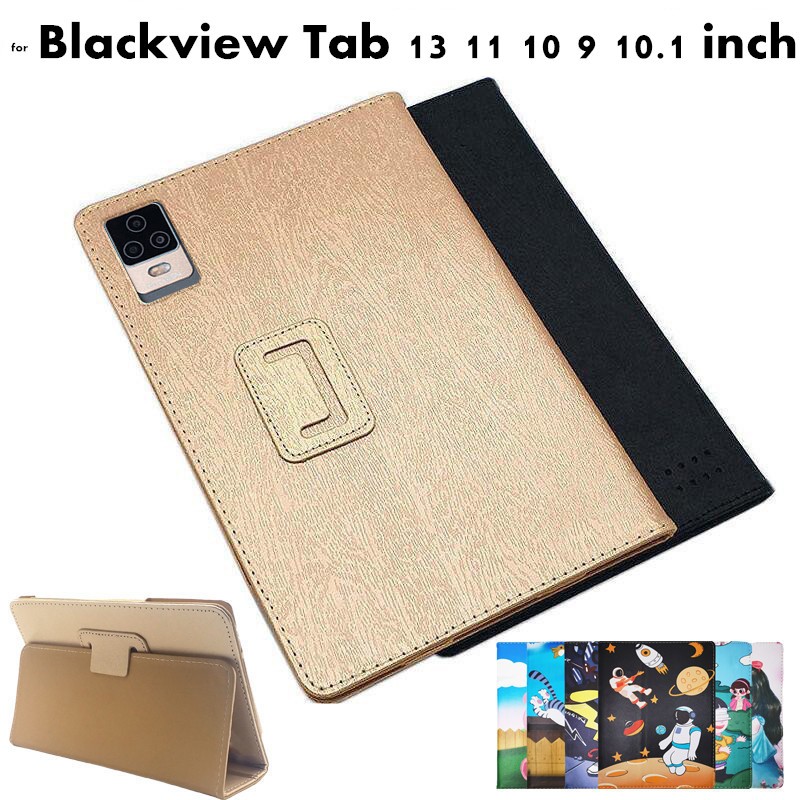Flip Case for Blackview Tab 13 11 10 9 10.1 Inch Silk Pattern Cover Flip Foldable Stand Full Body Pr