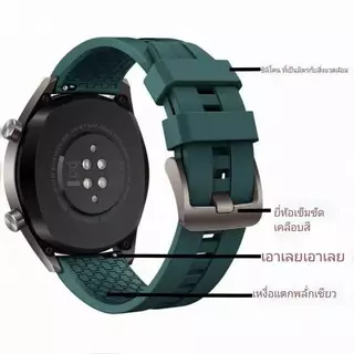 22 มม.Original HuaweiสายGT 5 GT1 GT2e 2pro GT26 GT3/46 มม.FluoroสายยางเหมาะสําหรับHuawei watch 5 GT Runnerแฟชั่นสายกีฬา
