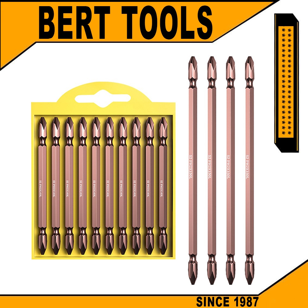 BERT | ดอกไขควง PH2 ดอกไขควงแม่เหล็กปลายคู่ S2 เครื่องมือไฟฟ้า