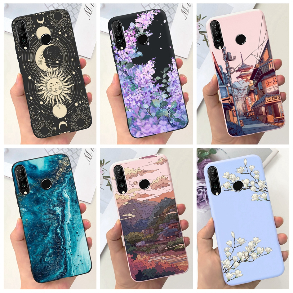 เคสซิลิโคนนิ่ม ลายดอกไม้ กันกระแทก สําหรับ Huawei P30 Lite Huawei P30Lite MAR-LX2