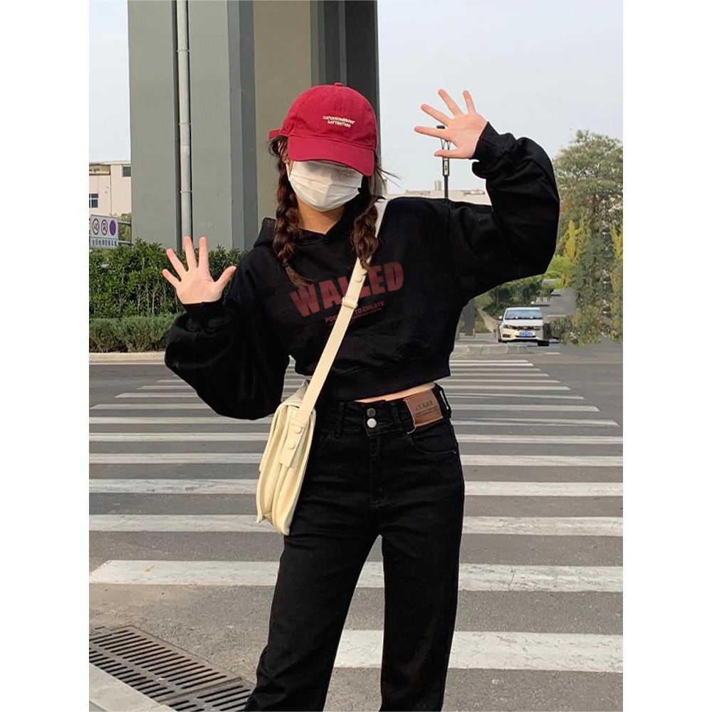 ส่งไวจากไทย SELLDA M-2XL เสื้อฮู้ด ลายพิมพ์ แขนยาว เกาหลี ผู้หญิง