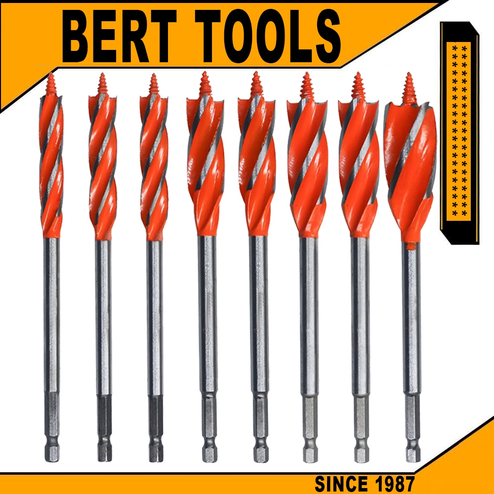 BERT | อุปกรณ์ดอกสว่านเจาะไม้เจาะรู ชุดดอกสว่านเจาะไม้ เหล็กคาร์บอนสูง สําหรับงานไม้