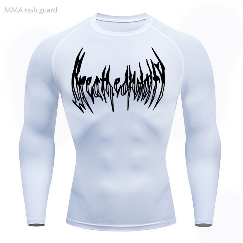 เสื้อยืดแขนยาว แบบแห้งเร็ว เหมาะกับใส่เล่นกีฬายิม สําหรับผู้ชาย ราคา ถูกที่สุด ดีลบีเคเค แกลเลอรีภาพที่ 5