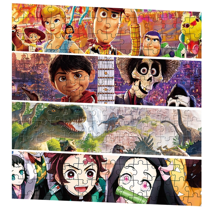จิ๊กซอว์กระดาษปริศนา ลายการ์ตูน เสริมการเรียนรู้ สําหรับเด็กผู้ชาย และเด็กผู้หญิง 126 ชิ้น