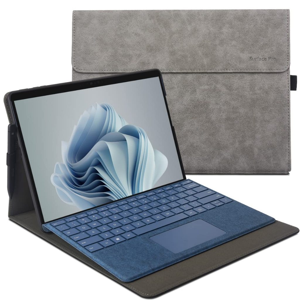 เคสคีย์บอร์ด หลายมุม พร้อมที่จับปากกาสไตลัส สําหรับ Microsoft Surface Pro 9 Case 13 นิ้ว 2022