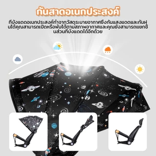 EvianAngel รถเข็นเด็ก S02 Pro พับได้ เข็นได้ 2 ทิศทาง ปรับเอน 3 ระดับ พร้อมหลังคากันแดด