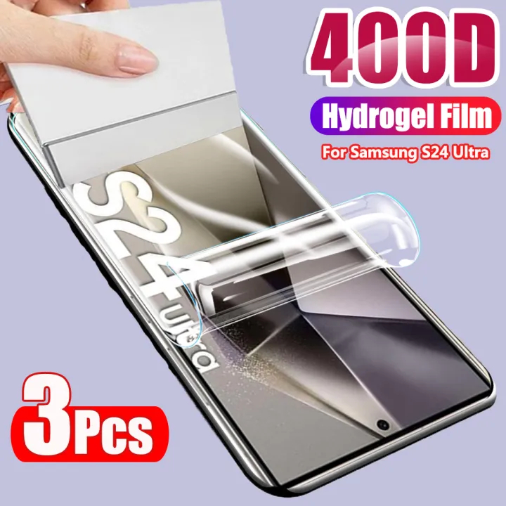 1pc/3pcs Hydrogel ฟิล์มสําหรับ Samsung S24 Ultra S24Ultra S23Ultra S24 + S23Plus S23FE S24 2024 ป้องกันหน้าจอฟิล์มนุ่ม