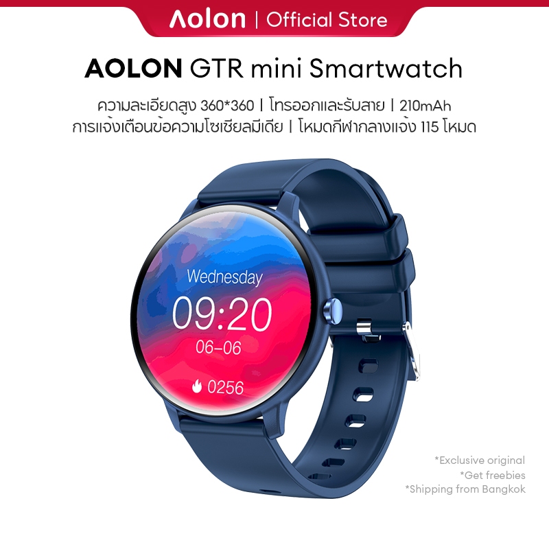 Aolon 2024 GTRmini สมาร์ทวอท์ชผู้หญิงโทรผ่านบลูทูธนาฬิกาติดตามฟิตเนส 1.39-lnch หน้าจอ HD 100 + โหมดกีฬา Dial สมาร์ทวอทช์แบบกำหนดเอง ECG อัตราการเต้นของหัวใจความดันโลหิต SpO2 สำหรับ Android IOS