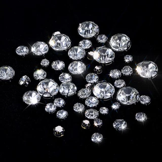 Qiao 4-10 มม.Claw rhinestones Flatback รอบคริสตัล Strass หินงานฝีมือลูกปัดเย็บบน rhinestones