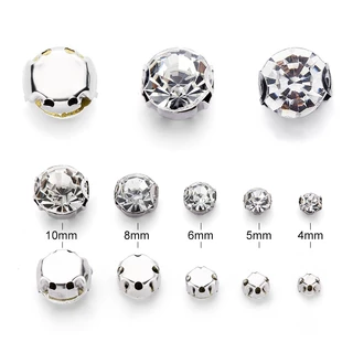 Qiao 4-10 มม.Claw rhinestones Flatback รอบคริสตัล Strass หินงานฝีมือลูกปัดเย็บบน rhinestones