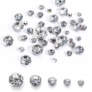 Qiao 4-10 มม.Claw rhinestones Flatback รอบคริสตัล Strass หินงานฝีมือลูกปัดเย็บบน rhinestones