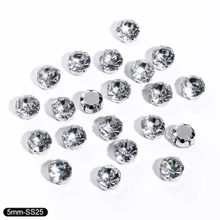 Qiao 4-10 มม.Claw rhinestones Flatback รอบคริสตัล Strass หินงานฝีมือลูกปัดเย็บบน rhinestones