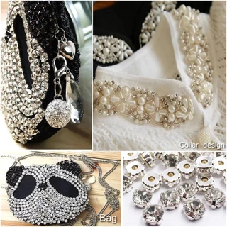 Qiao 4-10 มม.Claw rhinestones Flatback รอบคริสตัล Strass หินงานฝีมือลูกปัดเย็บบน rhinestones