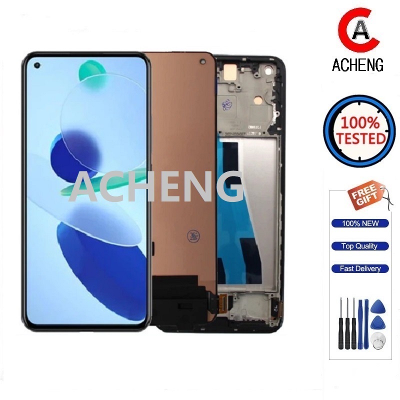 ACHENG สําหรับ Xiaomi MI 11 Lite M2101K9AG M2101K9AI LCD Touch Screen Digitizer Replacement Part